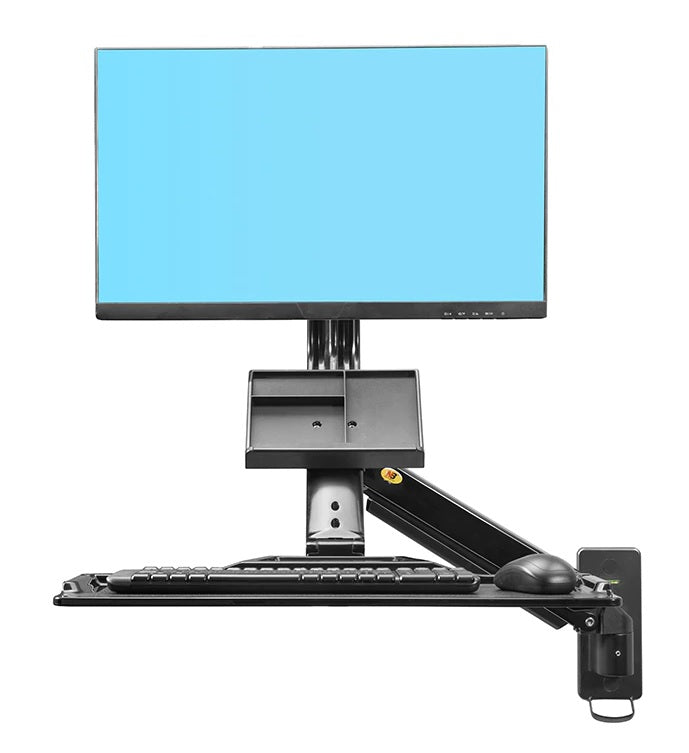 NBMounts MC32 Wall Mount Sit Stand Station Black