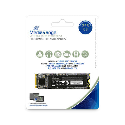 MediaRange Internal M.2 2280 solid state drive, SATA 6 Gb/s, 256GB