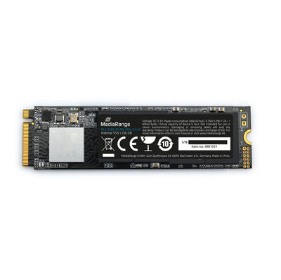 MediaRange Internal M.2 2280 solid state drive, NVMe PCIe 3.1 x4 20 Gb/s, 256GB