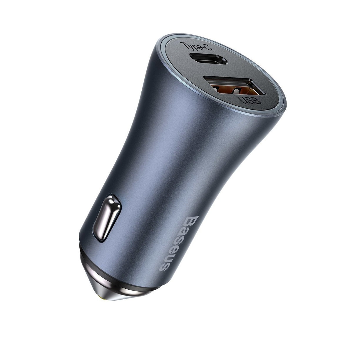 Baseus CCJD-0G Golden Contactor Pro USBA +USBC Car Charger Gray
