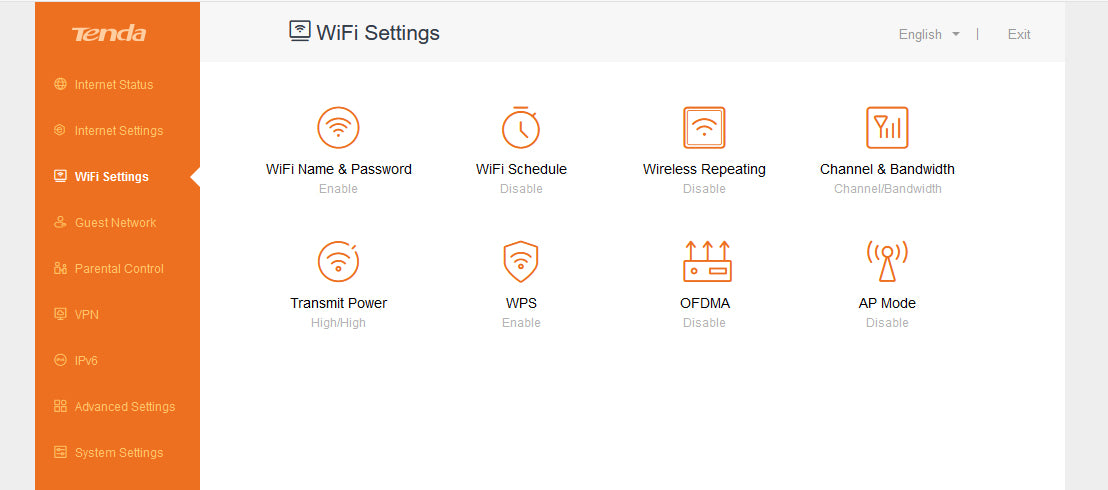 Tenda RX3 AX1800 Wi-Fi 6 Dual Band Gigabit Router