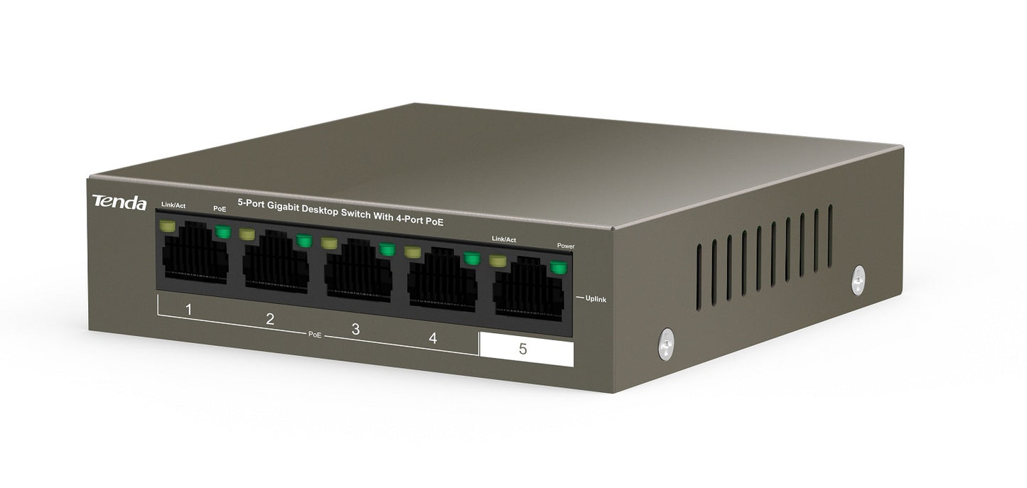Tenda TEG1105P-4 5Port Gigabit Switch 4PoE + 1 Uplink 60W