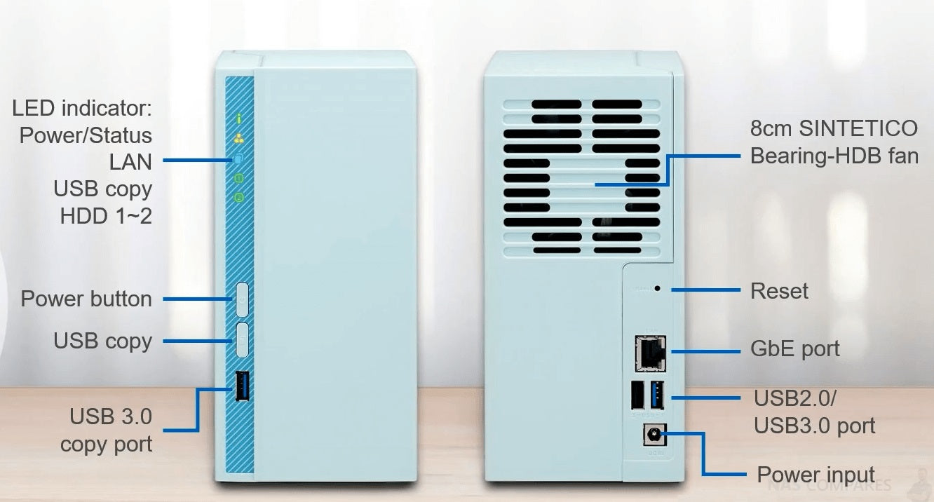QNAP TS-230 2Bay NAS Quad Core 2GB