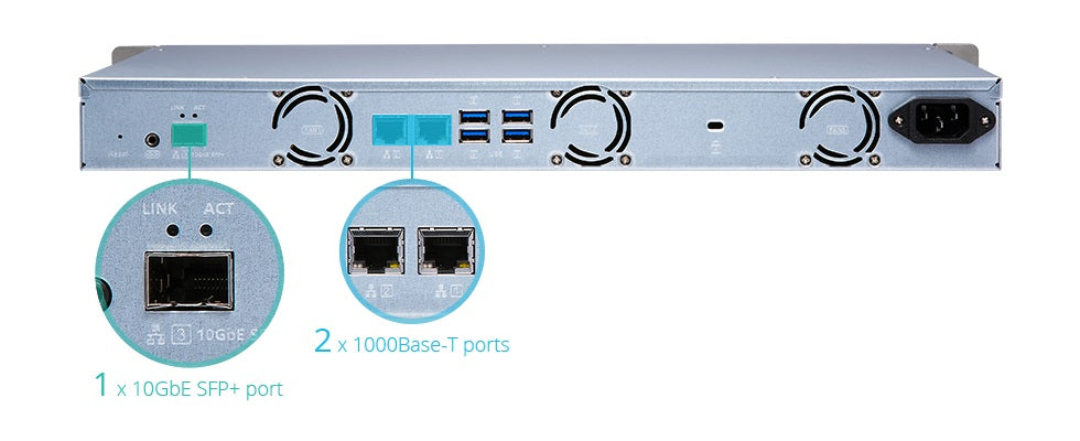 QNAP TS-431XeU 4Bay Rackmount NAS QuadCore 2GB 10GbE SFP+