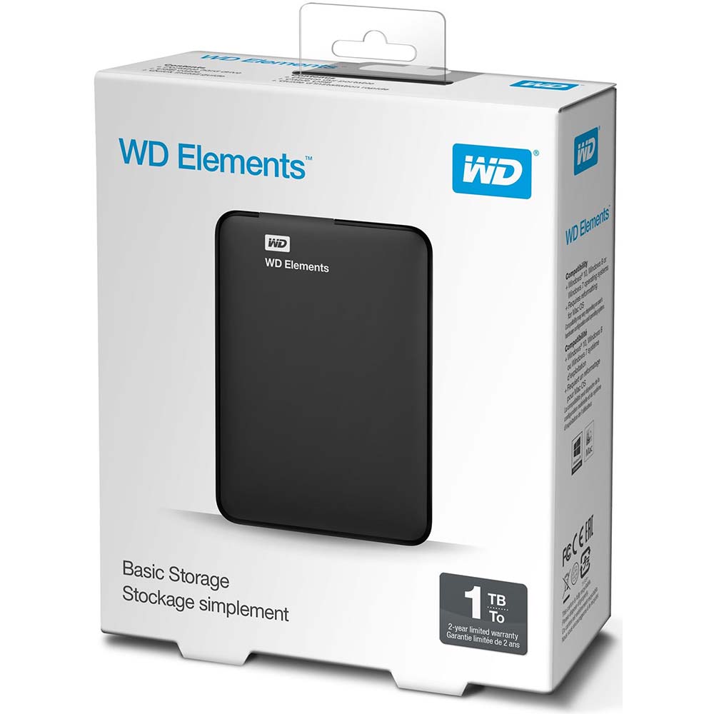 Western Digital Elements External HDD 1TB USB 3.0