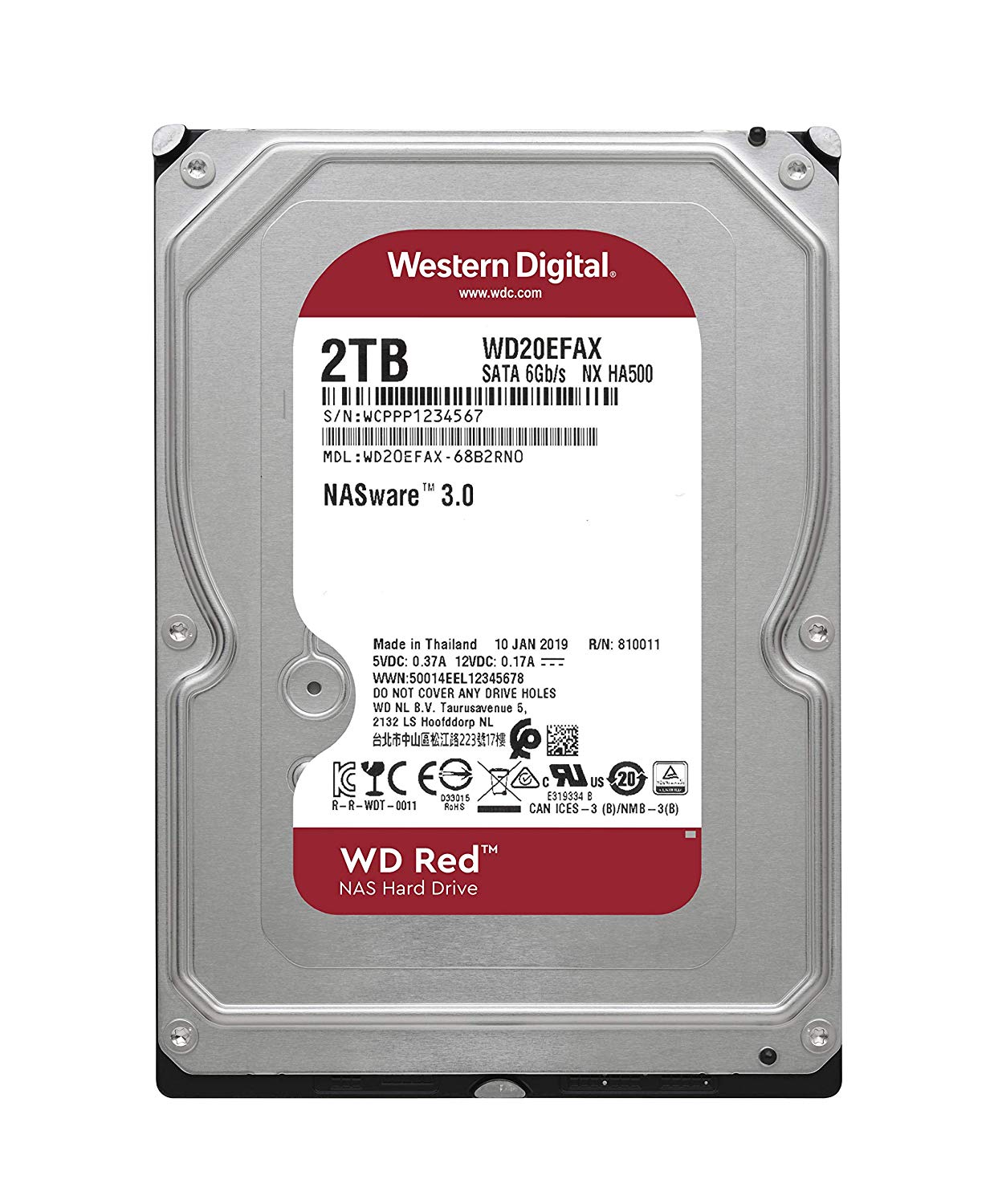 Western Digital RED NAS 2TB HDD SATA 3.5'' WD20EFAX