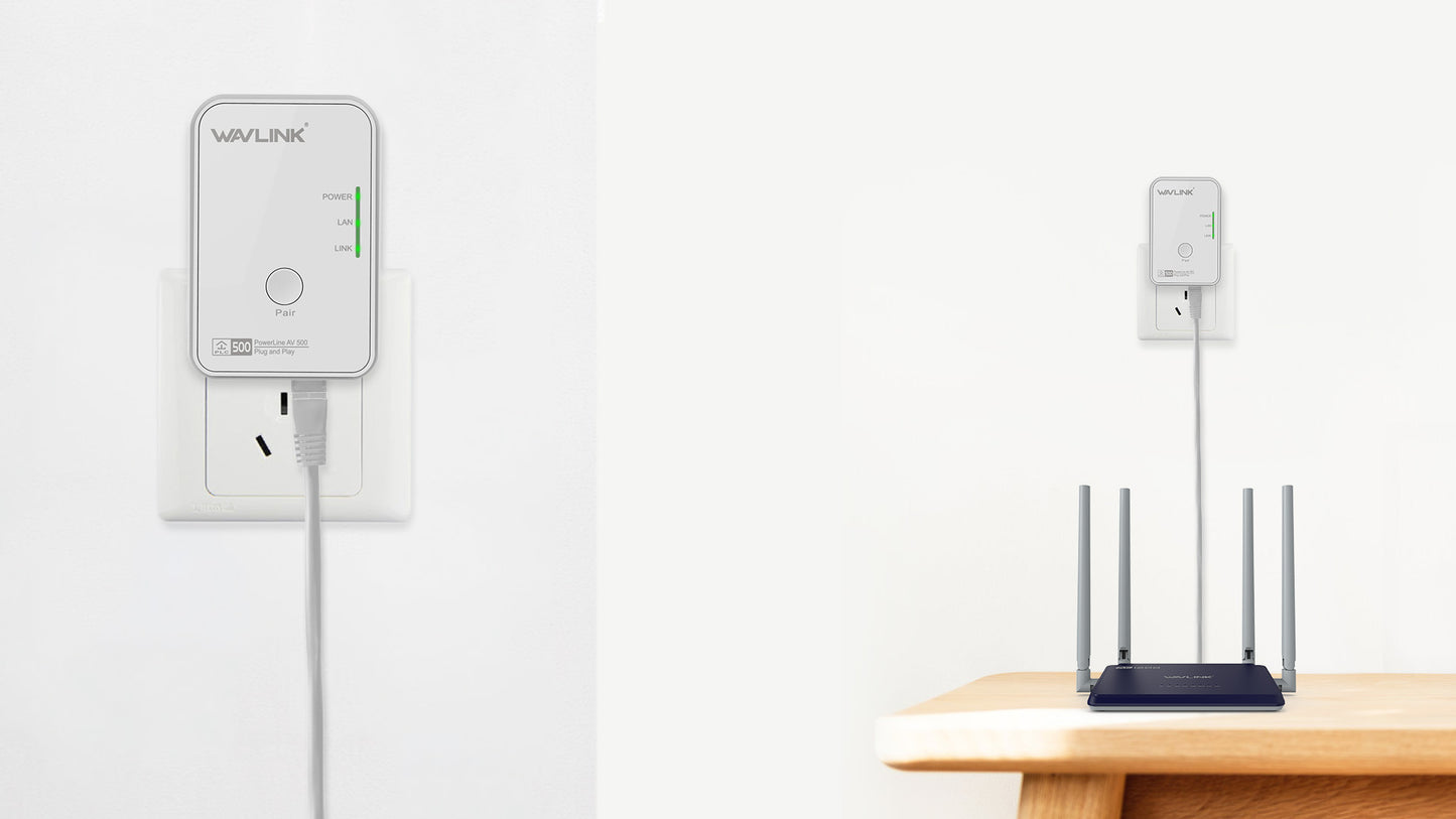 WavLink WL-NWP502M2 AV500 Wired Powerline Kit UK