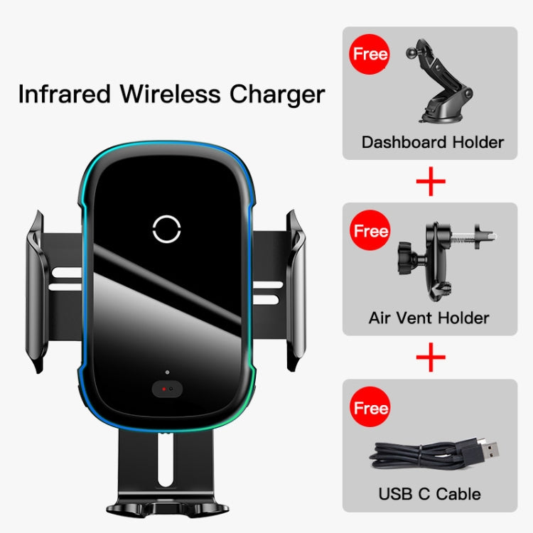 Baseus QI Wireless Car Charger/Mount 15W Black