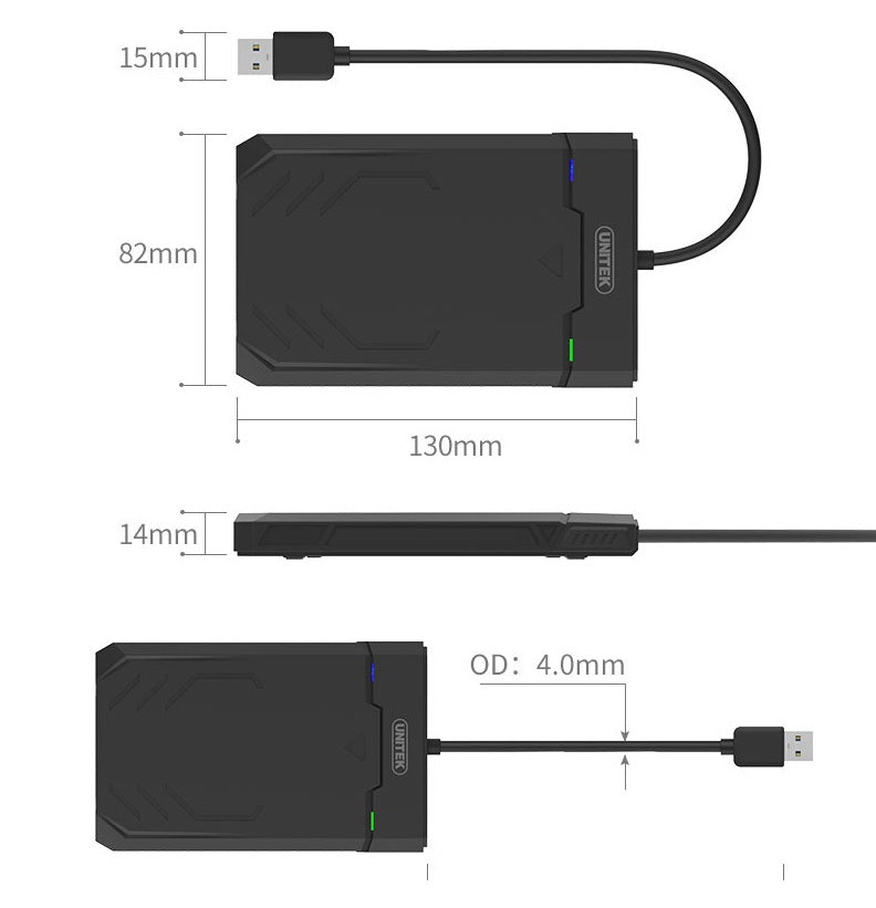 Unitek Y-3036 USB 3.0 2.5" SATA HDD Enclosure