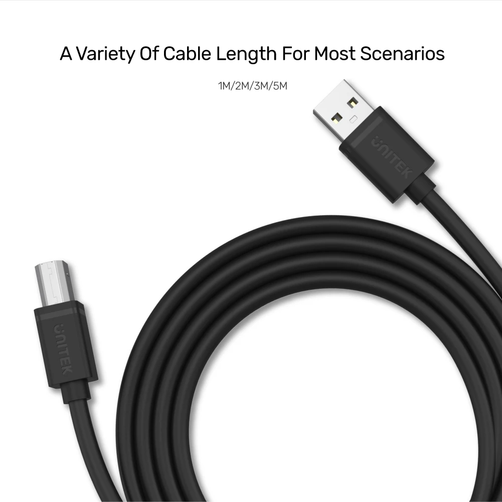 Unitek Y-C421GBK USB 2.0 Cable A-B 5m