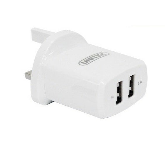 Unitek Y-P547B 2port USB Smart Wall Charger 2.4A UK
