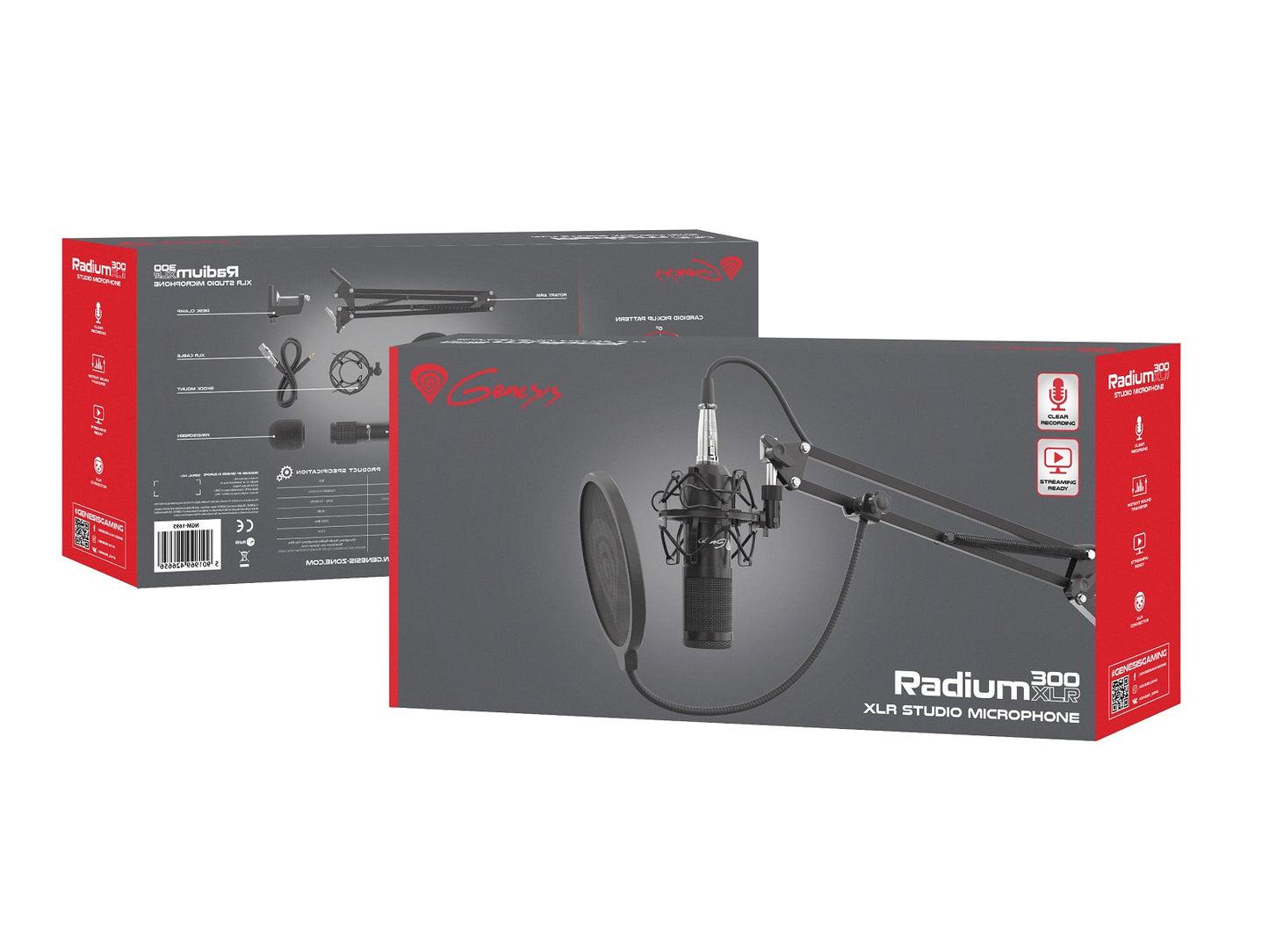 Genesis RADIUM 300 XLR Studio Dynamic Microphone with Arm