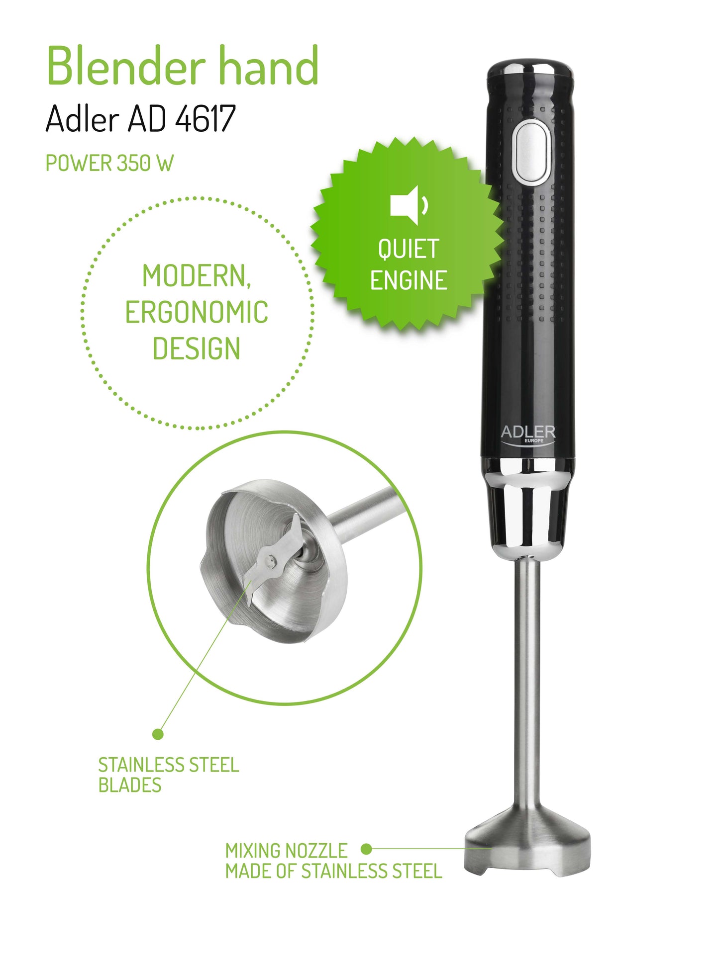 Adler AD4617 Hand Blender 350W