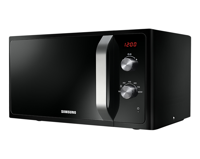 SAMSUNG MICROWAVE, MS23F300, 23L, DUAL DIAL, 800W, BLACK & BLACK GLASS