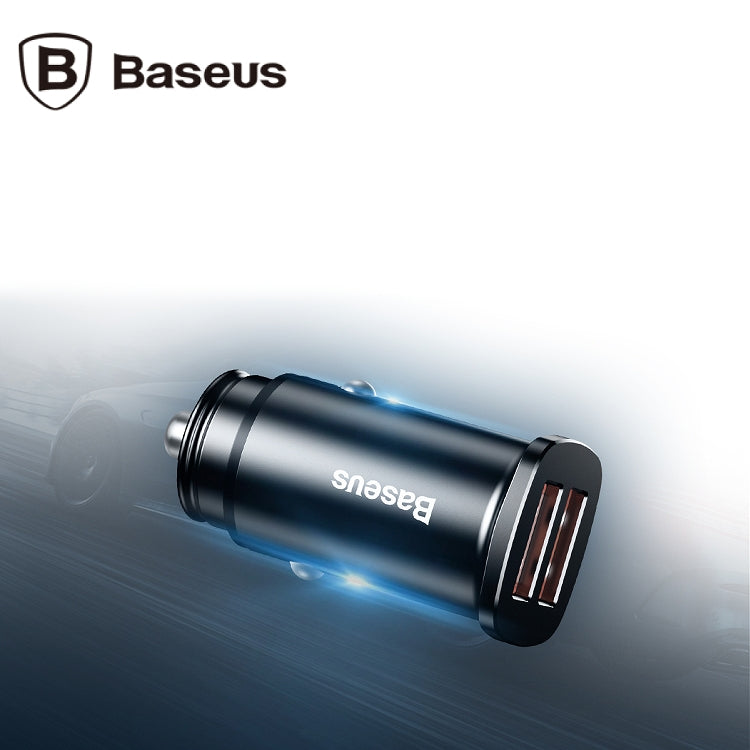Baseus CCALL-DS01 Sq Metal Dual QC3.0 Car Charger