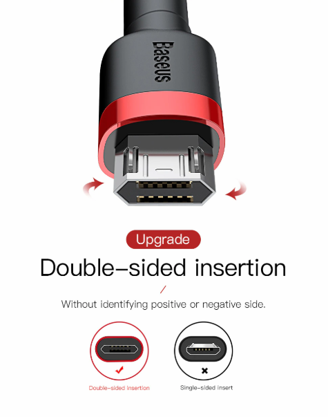 Baseus Cafule Braided MicroUSB Cable 1.5A 2.0m Red
