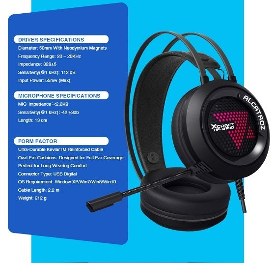 Alcatroz X-Craft HP-3 PRO USB Headset