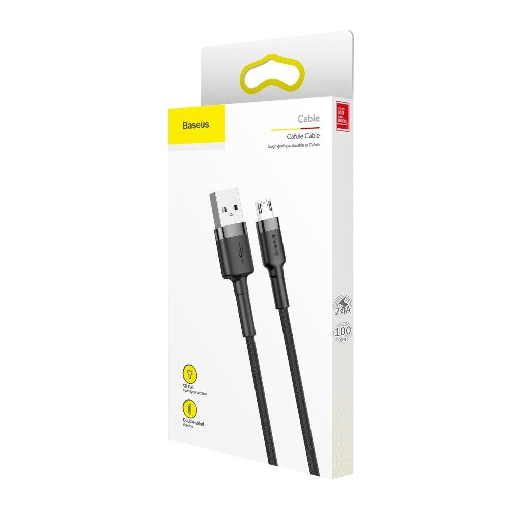 Baseus Cafule Braided MicroUSB Cable 2.4A 1.0 m Gray