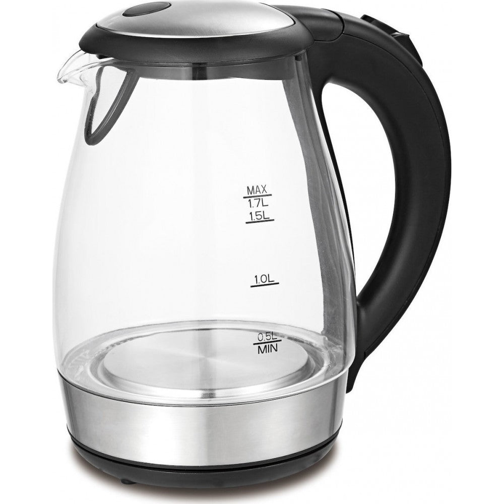 CROWN CK-1890 Electric Kettle 1.7Lt Glass/Inox