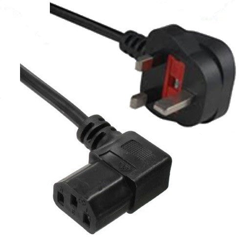 INLINE 16752A 3m POWER CBL UK PLUG TO C13 RIGHT ANGLED BLACK