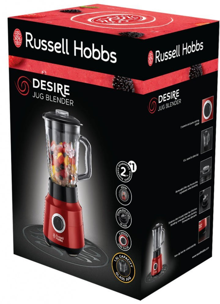 Russell Hobbs 24720 Freestanding Desire Jug Blender 650W Red