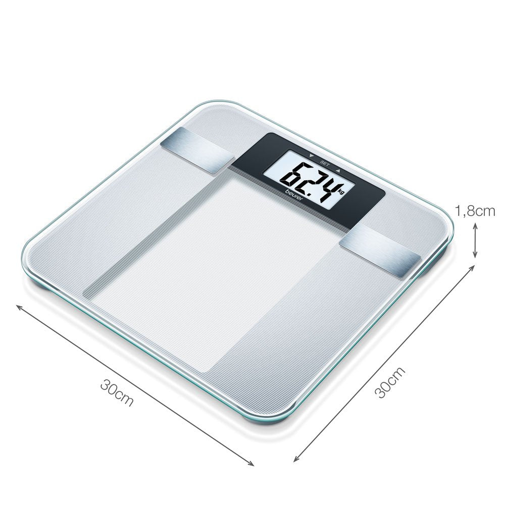 Beurer BG 13 Glass Electronic Diagnostic Bathroom Scale White