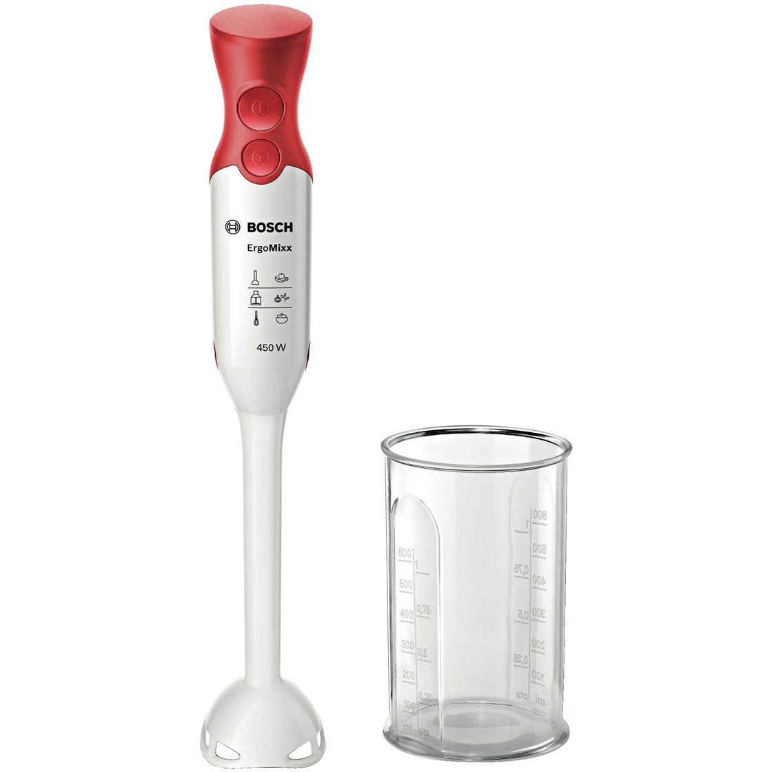 BOSCH MSM64010 Hand Blender Set 450W White / Red