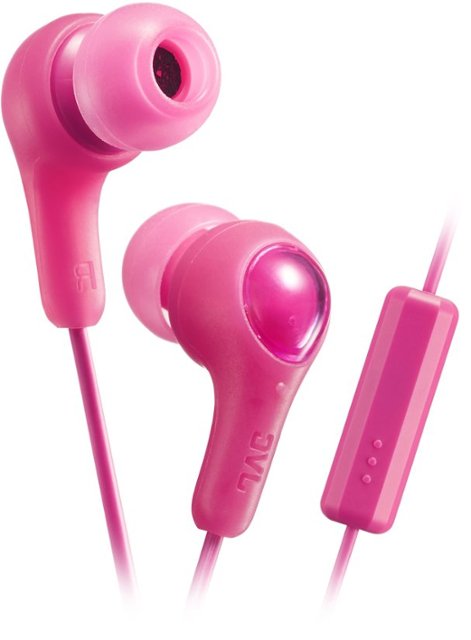 JVC Gumy Plus HA-FX7M-P-E Earphones with Microphone Punch Pink