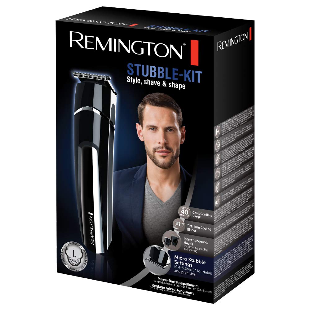 REMINGTON Stubble Kit Beard and Stubble Trimmer MB4110 Titanium