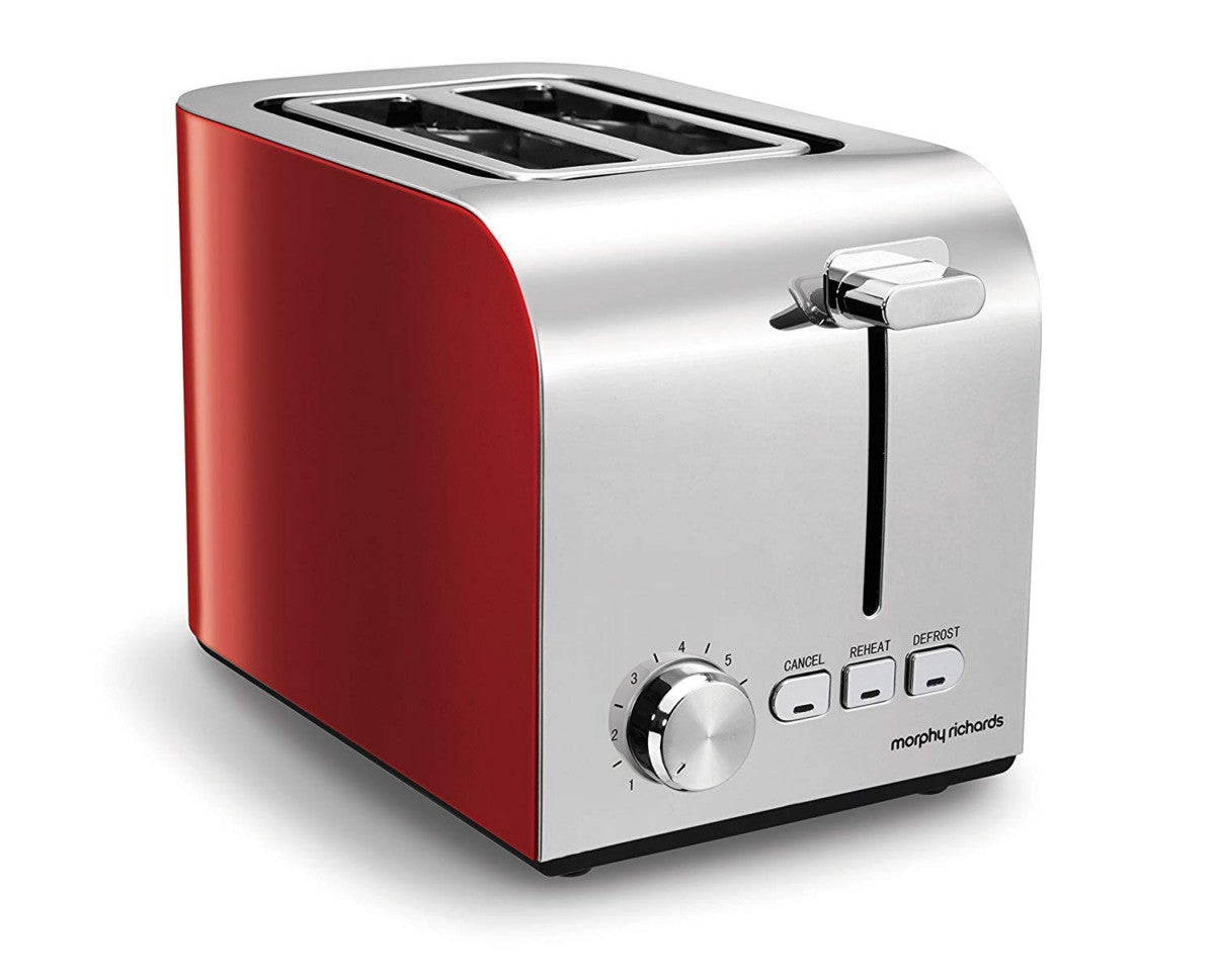 Morphy Richards 222056 Equip 2 Slice Toaster 850W Red/Silver