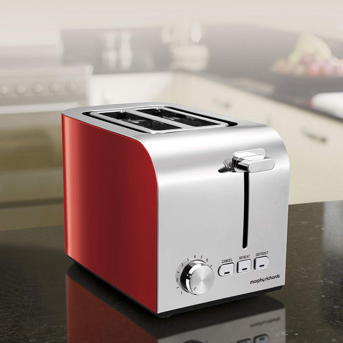 Morphy Richards 222056 Equip 2 Slice Toaster 850W Red/Silver