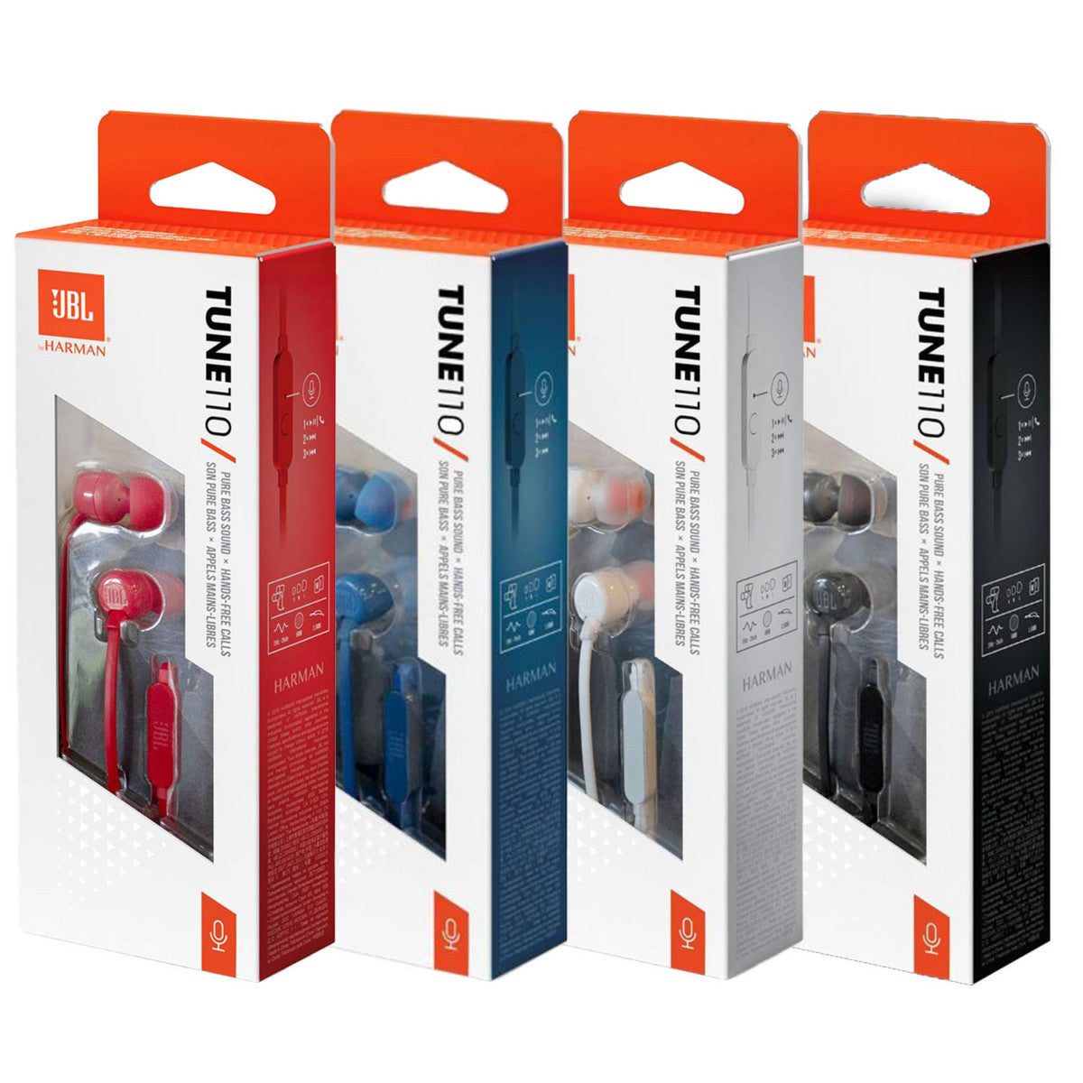 JBL Tune 110 JBLT110BLK In Ear Earphones Black