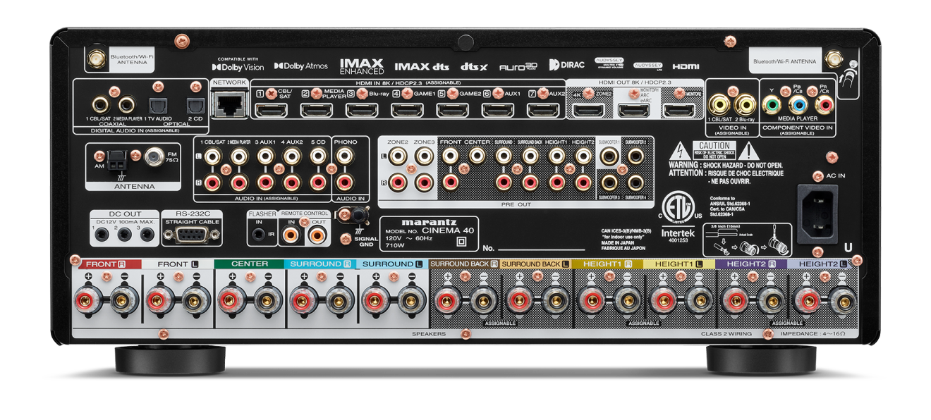 MARANTZ CINEMA 40 PREMIUM 9.4 CHANNEL | 125-WATTS-PER-CHANNEL AV RECEIVER