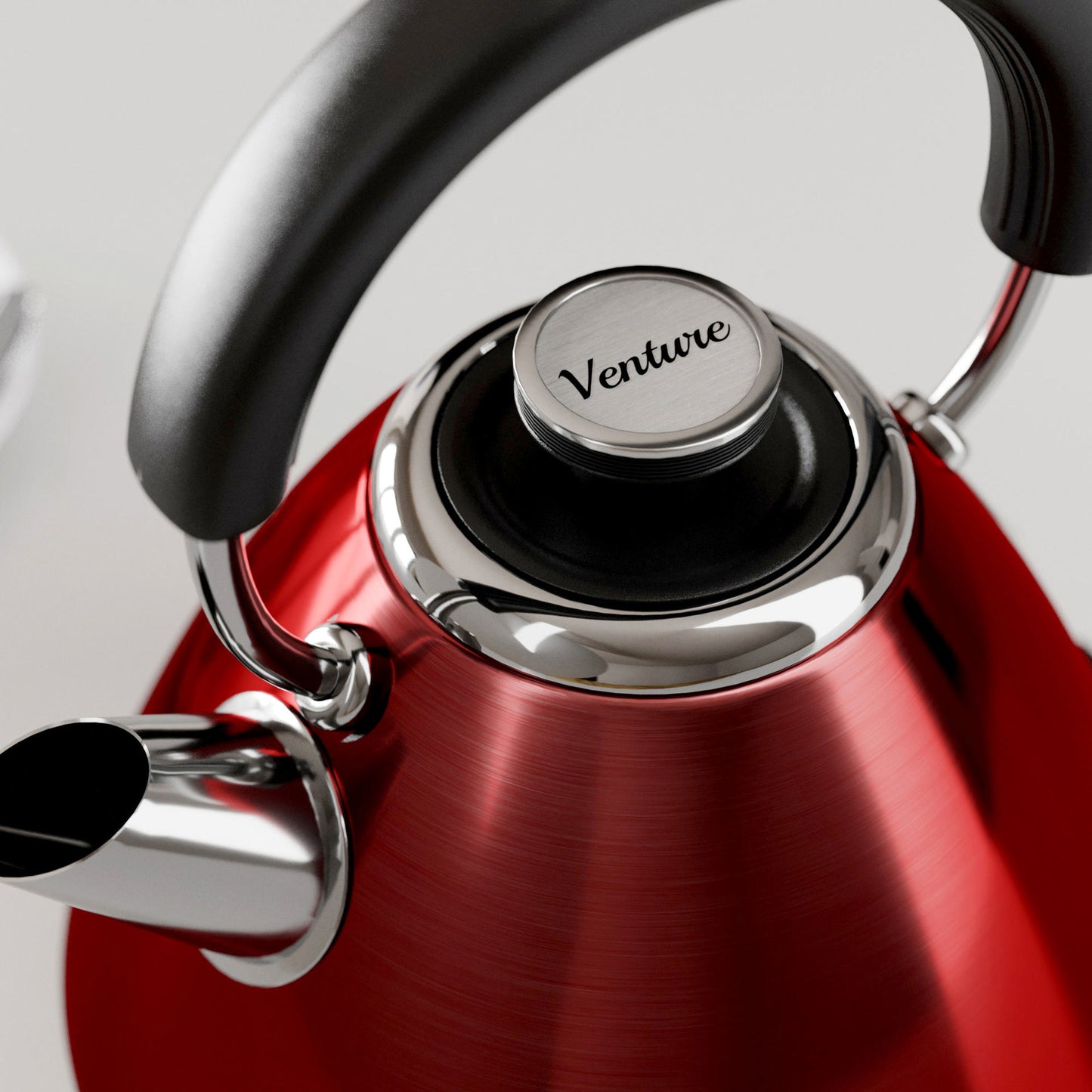MORPHY RICHARDS 100133 VENTURE PYRAMID KETTLE 1.5L - RED
