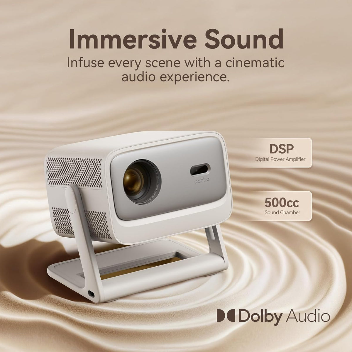 Wanbo Vali 1 Pro Projector 1080P , Android TV, 900 ANSI Lumens, HDR10, Dolby Audio