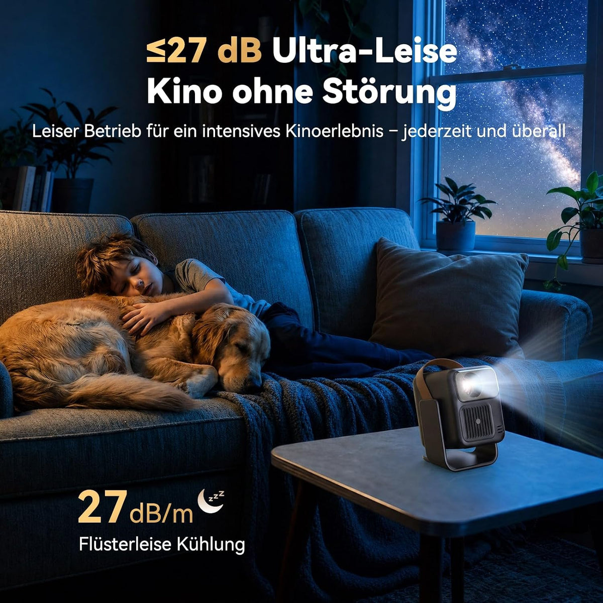 Wanbo Togo Pro Projector 1080P , Google TV, 500 ANSI Lumens, Built-in Battery
