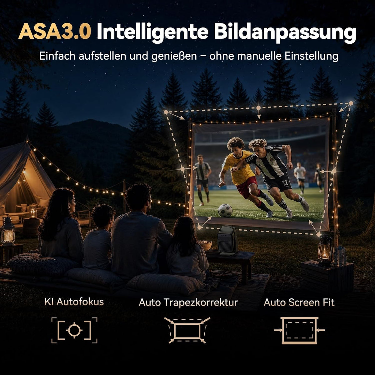 Wanbo Togo Pro Projector 1080P , Google TV, 500 ANSI Lumens, Built-in Battery