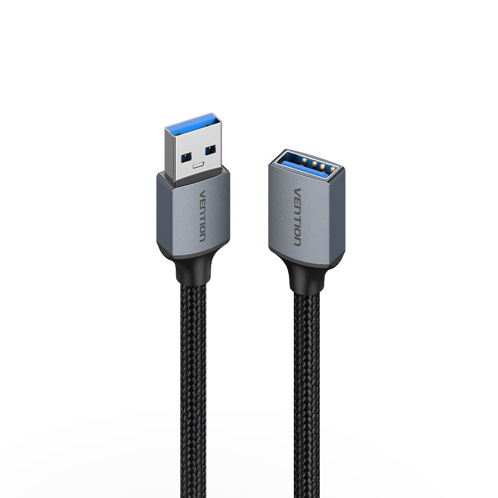 Vention IT Cable USB-A 3.0 M-F Extension Braided Aluminium 3.0m Grey CBLHI