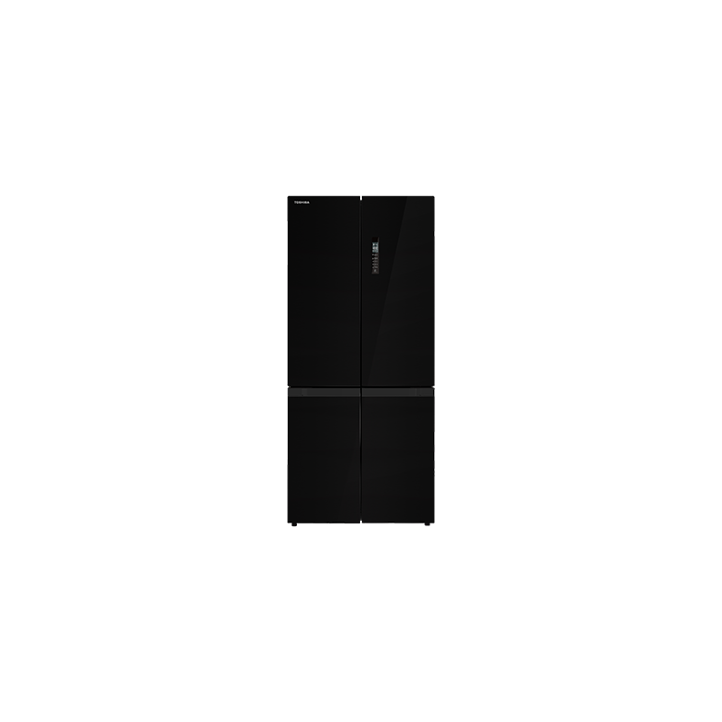 Toshiba Four Door Refrigerator RF610WE-PGS(22) Black Glass