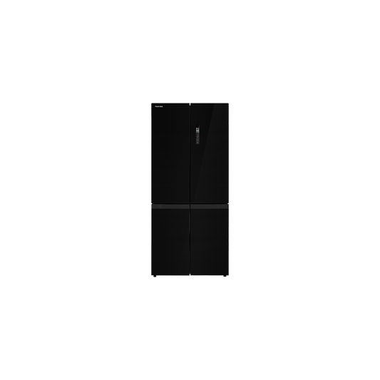 Toshiba Four Door Refrigerator RF610WE-PGS(22) Black Glass