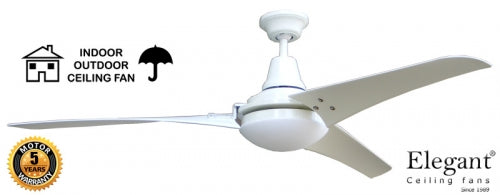 Elegant Orlando Ceiling Fan 56 Inch 142cm with Remote Control White