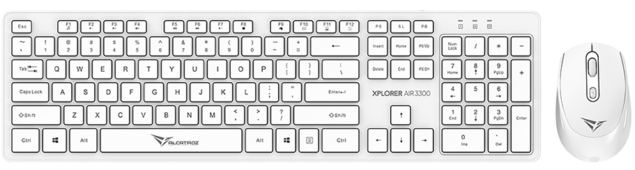 Alcatroz Keyboard & Mouse Wireless Xplorer AIR 3300 White
