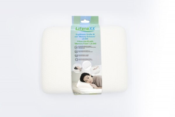 Lifenaxx LX-040 Pillow size M with “MemoryFoam”