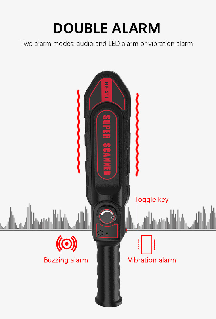 Noyafa NF-511 Handheld Metal Detector for Security and Object Detection