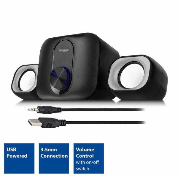 EMINENT EM3515 SPEAKERS 2.1 2*3W+5W SUBWOOFER RMS USB POWERED