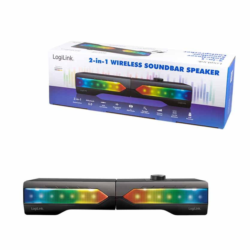 LOGILINK SP0059 SPEAKER MOBILE BT SOUNDBAR RGB 2 IN 1, USB 5W