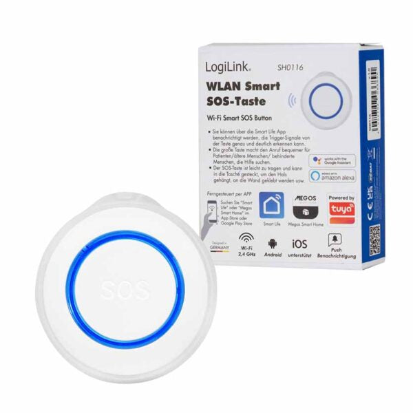 LOGILINK SH0116 WI-FI SMART SOS CALL BUTTON, TUYA COMPATIBLE