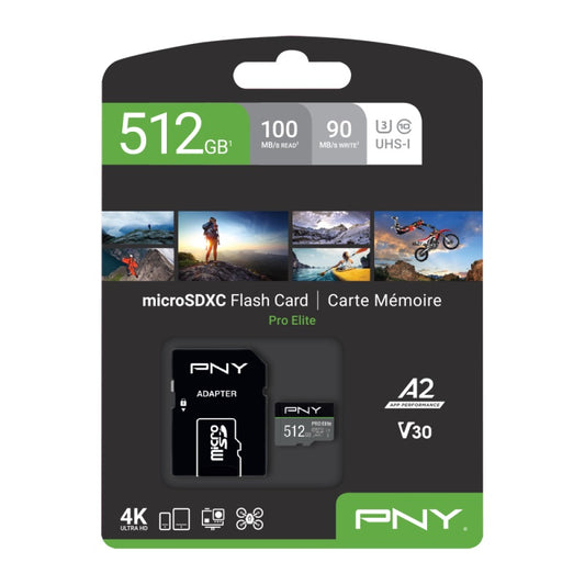 PNY Pro Elite 512GB Micro SD Card With Adapter