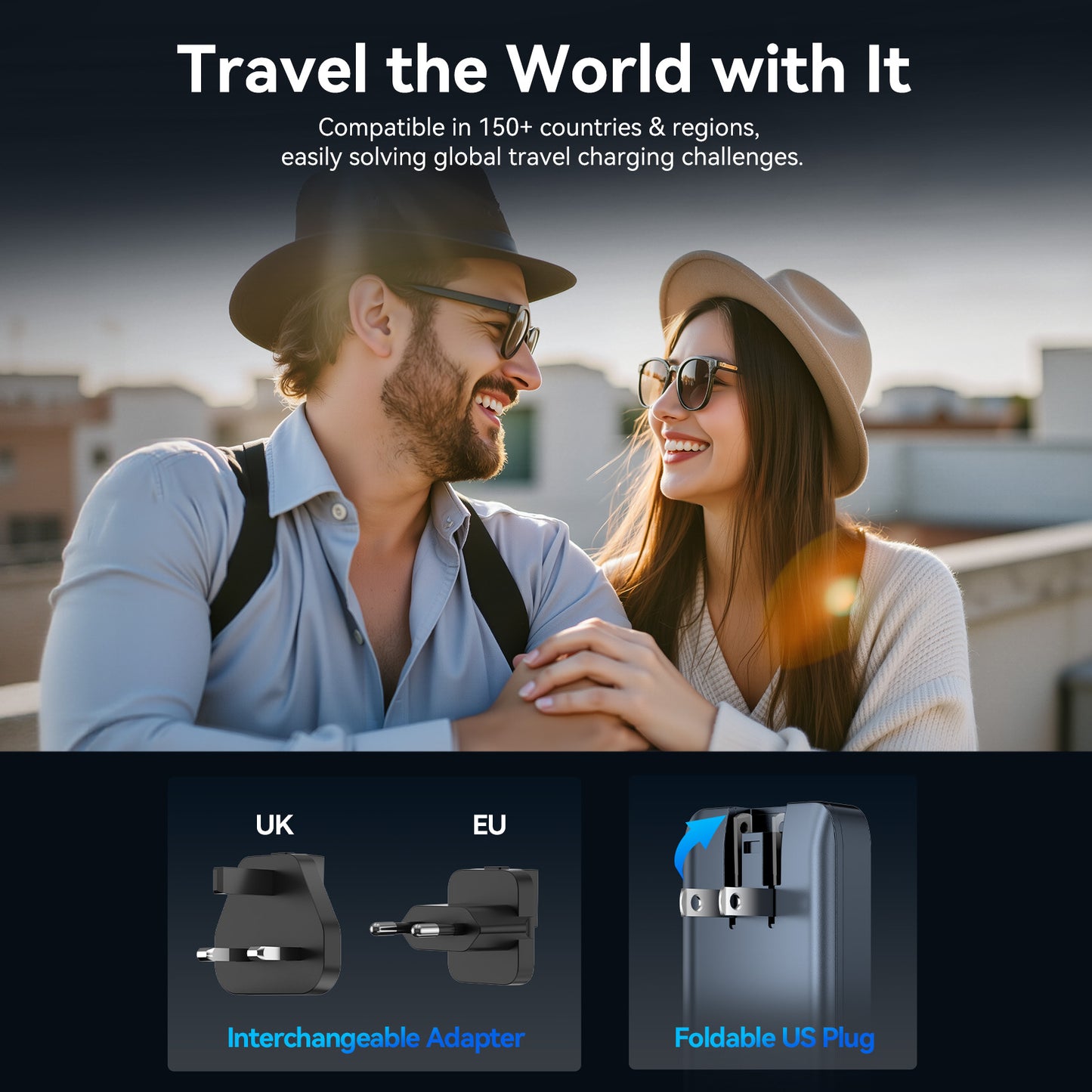 Vention FCBH0 Charger Wall GaN 65W 2xUSBC 1xUSBA Ultra Slim UK/EU/US