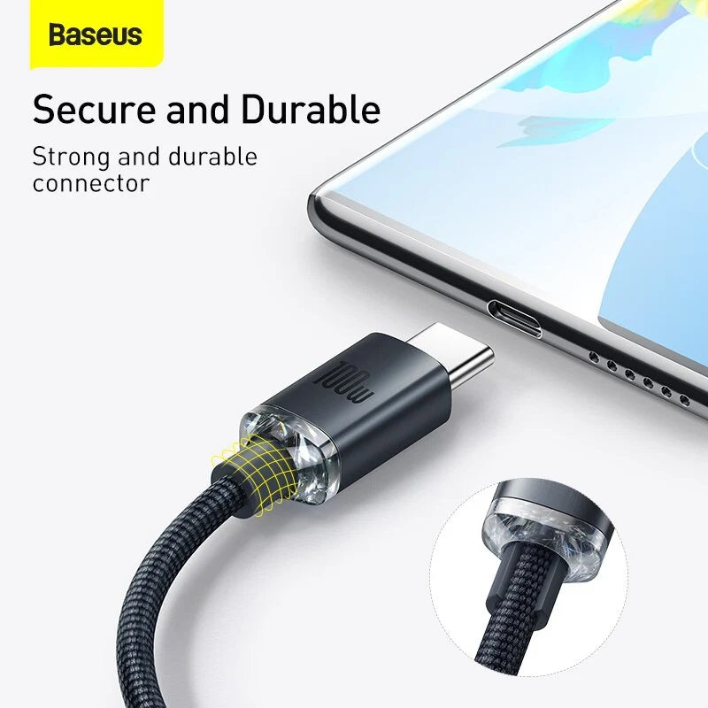 Baseus Crystal Shine USB to Type-C 100W 1.2m Black